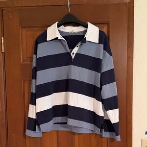 Madewell Striped Long Sleeve Rugby Shirt